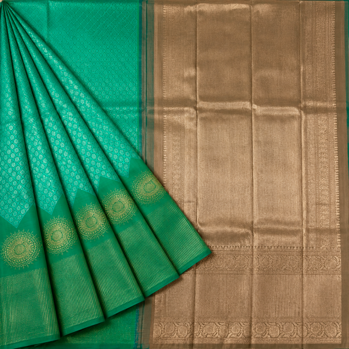 Jade Green Mandala Kanjivaram